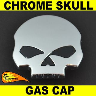 Chrome Skull Fuel Gas Cap for 1992 Up Harley Sportster Nightster Iron 