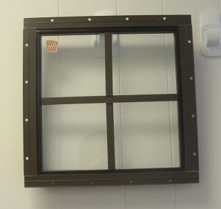 shed window 12 x 12 square brown flush mount time