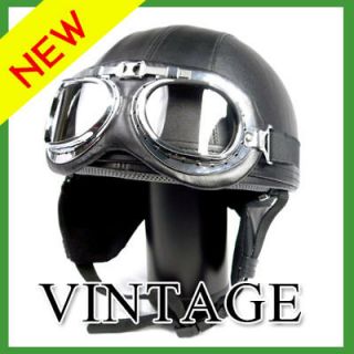 Newly listed Vintage motorcycle goggles helmet retro Large Black