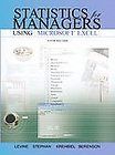 Statistics for Managers Using Excel and Student CD Package by David M 
