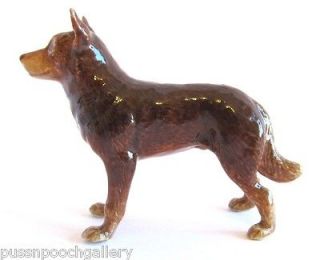 Miniature Ceramic Hand Painted Dog   Australian Red Kelpie