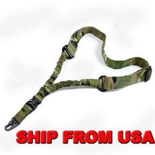 One point sling Tactical rifle gun airsoft Sling bungee CORDURA FABRIC 