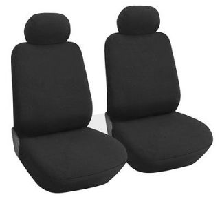2Pc Front Car Seat Covers Compatible With GMC PLY 2Pc Black (Fits 