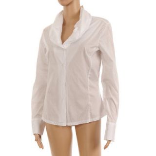 NA 41 NARA CAMICIE White Stretch Long Sleeved Shirt Size III / UK 12