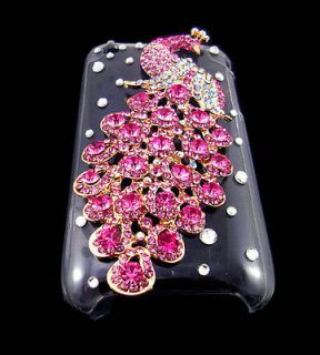 Bling Peacock Crystal Diamond Hard Back Cover Case for iPhone 3G 3GS 