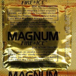 TROJAN Magnum Fire and Ice + 5 Trustex Chocolate flavored Condoms 
