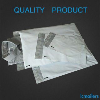 100 12x16 Poly Mailers Envelopes Shipping Bags White Plastic Self 