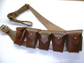 uk 1903 pattern leather cavalry bandolier 5 pocket from india