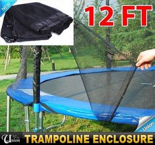 Newly listed New 12Ft Safety Round Trampoline Enclosure Net High 