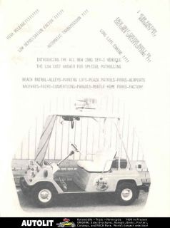 1981 yamaha sev 1 patrol golf cart sales brochure time
