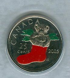 2005 P Quarter 25 Cent Holiday Canada/Canadia​n BU Coin