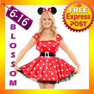 893 Ladies Minnie Mickey Mini Mouse Fancy Dress Hens Night Party 