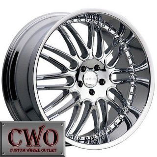 22 Chrome Menzari Noire Wheels Rims 5x112 5 Lug VW Passat Audi A4 