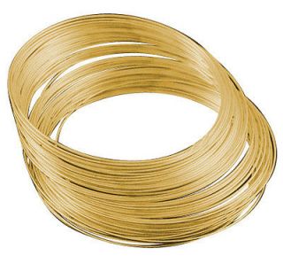 Golden New color  Memory Wire for Necklaces 11.5 cm. .6mm wire 12 