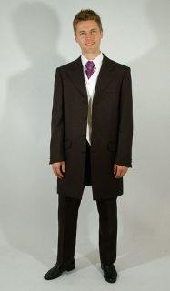 new marco carlotti mens dark brown morning suit 44s