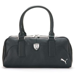 BN PUMA Ferrari Vegan Leather Boston Shoulder Hand Bag Black #07005601
