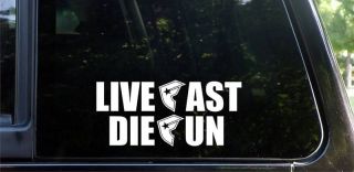 live fast die fun famous stars and straps decal sticker