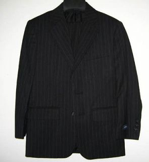 135 Boys Black Pinstripe NAUTICA 2 Piece Set Suit Jacket Pants SIZE 