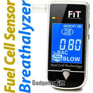 Pro Fuel Cell Sensor Breathalyzer Alcohol Breath Tester Detector Blood 