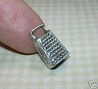 miniature silver cheese grater for dollhouse kitchen  