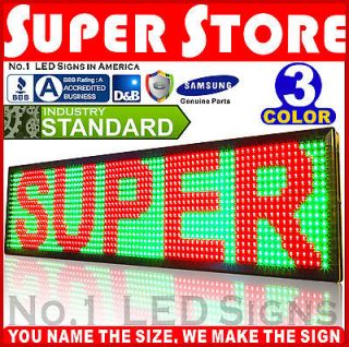 Color LED Sign   119 x 19 Programmable Scrolling Message Board