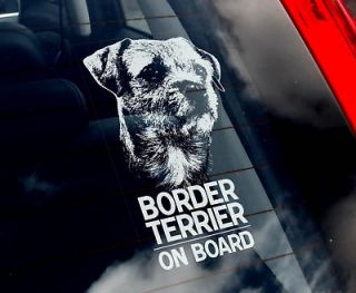 border terrier car window sticker dog sign n collar from