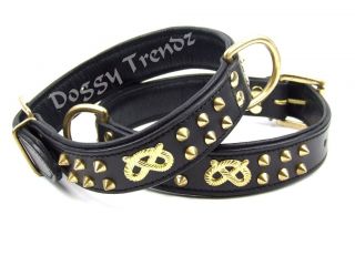 leather dog collar staffordshire bull terrier staffy more options 