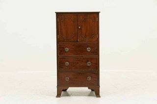 Antique Scottish Mahogany High Boy Dresser, Vanity, Chest