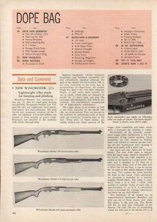 1963 winchester model 250 270 290 22 rifle article ad