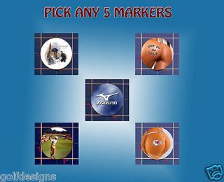 pick any 5 golf ball markers of your choice time