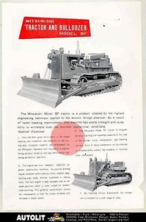 1953 Mitsubishi Fuso BF Crawler Tractor Bulldozer Construction 