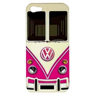 NEW Funny Retro VW Pink Camper Mini Van Apple iPhone 5 Hard Case 
