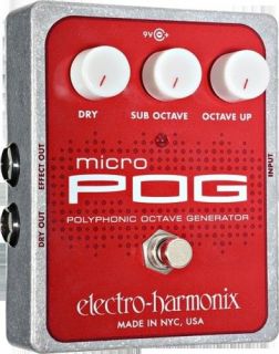 Electro Harmon​ix XO Micro POG Polyphonic Octave Generator Guitar 