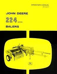john deere 224 224ws 224t series baler operators manual time