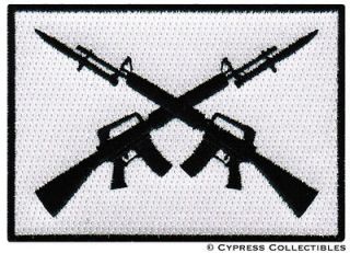 M16 ASSAULT RIFLE PATCH   SECOND AMENDMENT GUN RIGHTS embroidered FLAG 