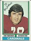 autographed ron yankowski 1974 topps card cardinals 