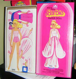 1983 PINK & PRETTY BARBIE Paper Doll Unpunched Mint Good Box Mattel