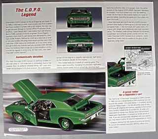 danbury mint 1969 chevy copo camaro sales brochure time left