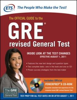 The Official Guide to the GRE by Educational Testing Service (2011, CD 