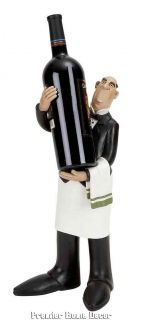 French Style Decorative Statue Butler Waiter Wine Bottle Holder