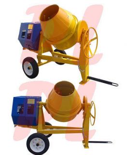 13 HP Towable 9 CF CUBIC CEMENT MIXER 12V Electric Gas oline 55 MPH
