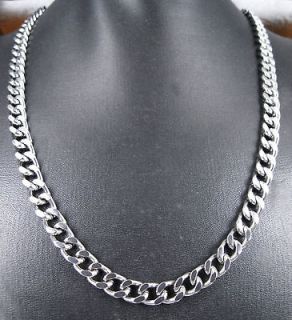 316L Stainless Steel 24 Mens Heavy Link Necklace 10mm Width Never 