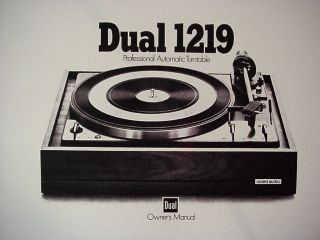 dual 1219 turntable owner s manual 14 pages time left