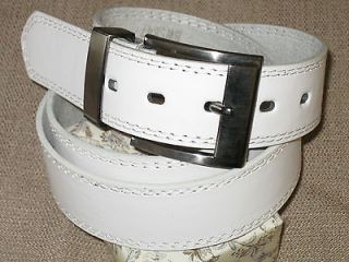 Mens White Leather Belt 11/2wide,Golf use,Price Affordable dont 