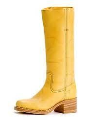 FRYE WOMENS CAMPUS 14L BOOTS NIB LEATHER BANANA COLOR $298 SIZE 6