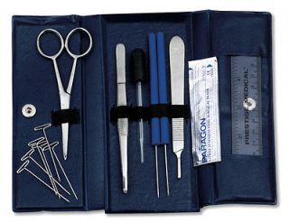 Student Class Lab Dissection Kit In a Nice Blue Tri Fold Case