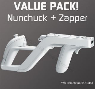 nunchuck zapper bundle for nintendo wii shooting game time left