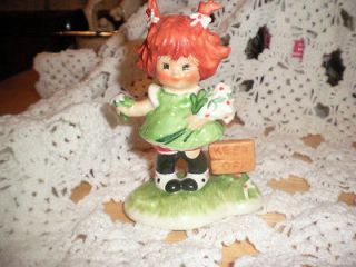 Goebel BYJ red head daisies dont tell figurine, no chips cracks or 