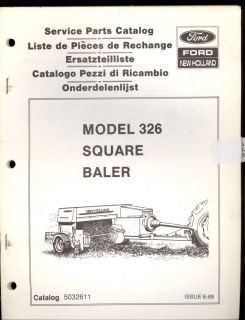 1989 new holland parts manual 326 square baler time left