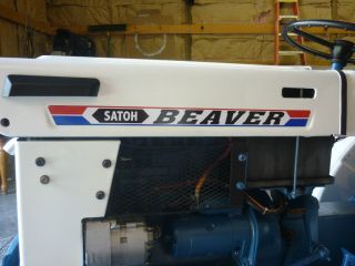 satoh beaver tractor hood decals stickers  58